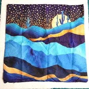 Indigo Desert Night Pillow Cover New